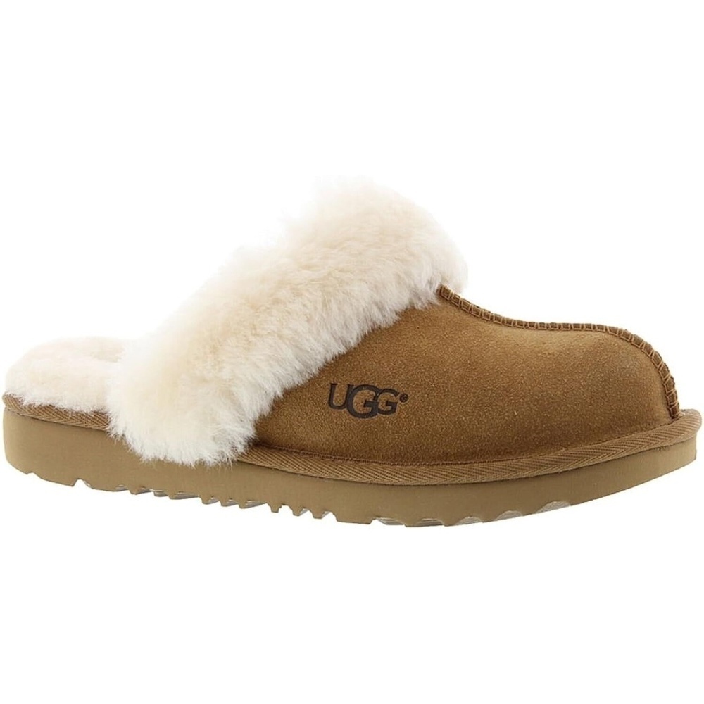 UGG KIDS GIRLS Little kids CHESTNUT COZY II SUEDE SLIP-ON SLIPPERS NIB - SIZE 11